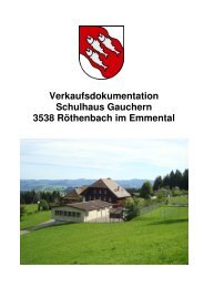 Gebäudebeschreibung - Röthenbach im Emmental