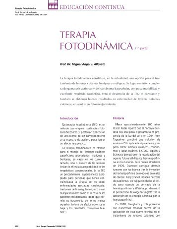terapia fotodinÃ¡mica - Actualizaciones Terapeuticas Dermatologicas ...