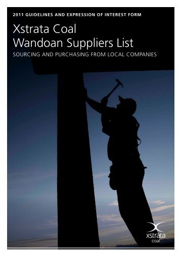 Wandoan Suppliers List Expression of Interest Form - Xstrata Coal ...