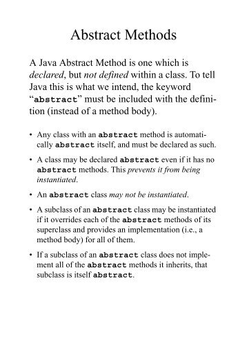 14 - Abstract Methods - ECE Student Information