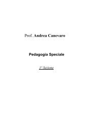 Pedagogia Speciale - Università degli Studi della Repubblica di San ...