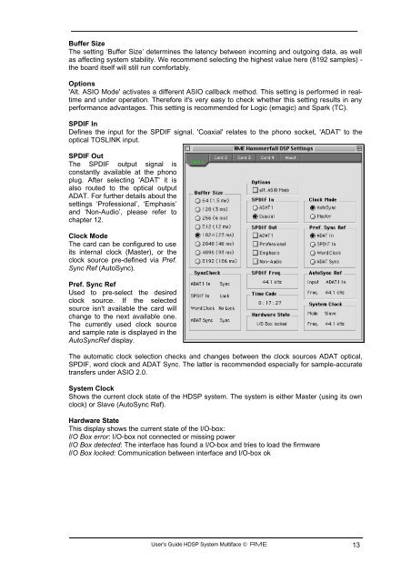 Hammerfall® DSP System Multiface