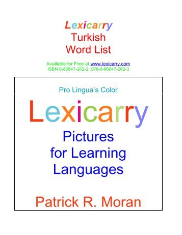 Pictures for Learning Languages Patrick R. Moran - Lexicarry