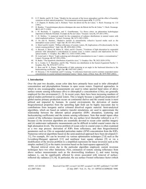 Determination of biogeochemical properties of marine particles ...