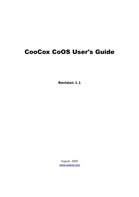 CooCox CoOS User's Guide