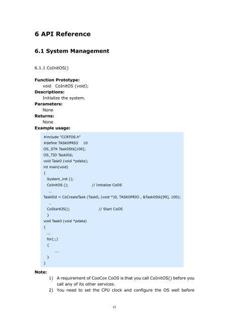 CooCox CoOS User's Guide