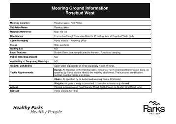 Rosebud West Mooring Area Information (PDF File ... - Parks Victoria
