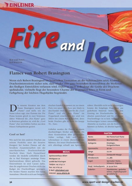 EINLEINER Flames von Robert Brasington - Dietrichs