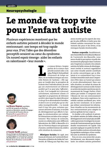 article paru dans La Recherche - Aix-Marseille I