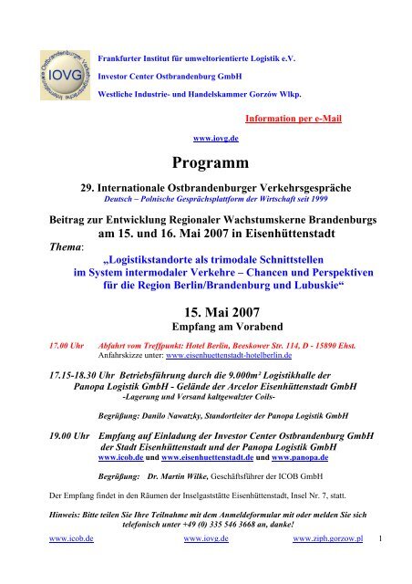 Programm Ist Day Programm