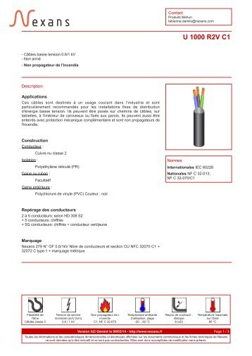 U 1000 R2V C1 - Nexans