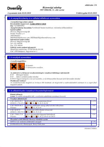 Biztonsági adatlap - Flor Kft.