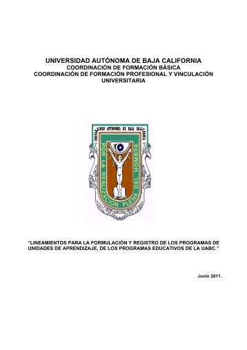 Lineamientos PUA - UABC VicerrectorÃ­a Ensenada - Universidad ...