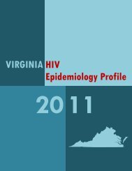 VIRGINIA HIV Epidemiology Profile - Virginia Department of Health
