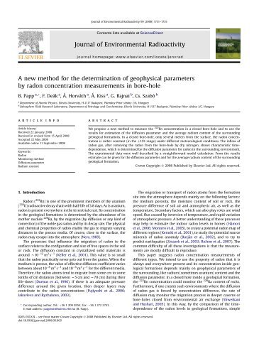 A new method for the determination of geophysical parameters by ...