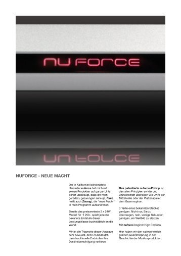 NUFORCE - NEUE MACHT - Roman GroÃŸ