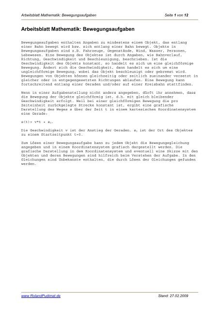 Mathematik-Geschwindigkeit