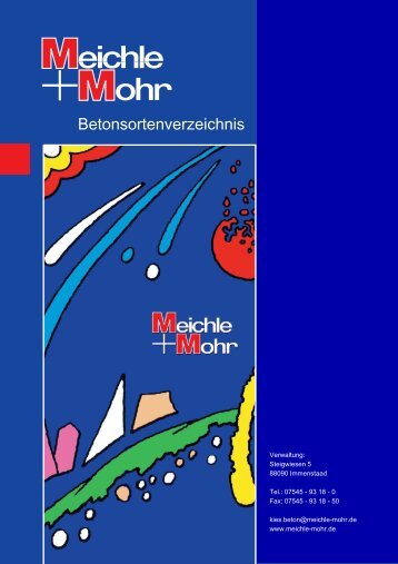 Betonsortenverzeichnis - Meichle & Mohr GmbH