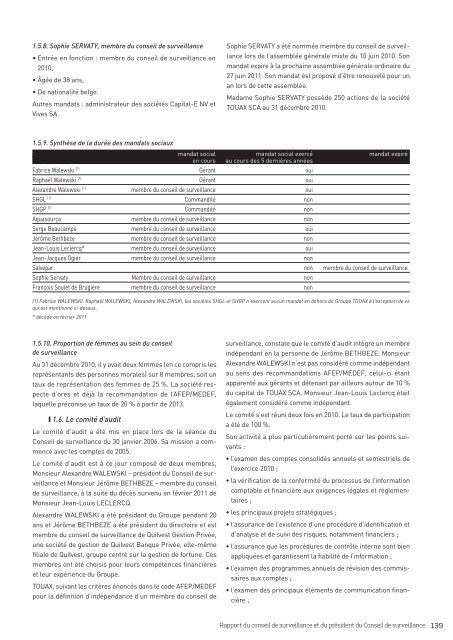 Rapport annuel 2010 (PDF non interactif) - touax group