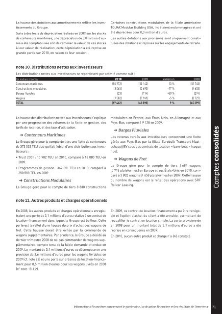 Rapport annuel 2010 (PDF non interactif) - touax group