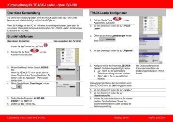 Kurzanleitung für TRACK-Leader - ohne ISO-XML