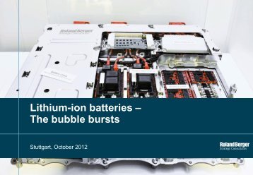 Lithium-ion batteries â€“ The bubble bursts - Roland Berger