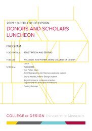 DONORS AND SCHOLARS LUNCHEON - College of Design