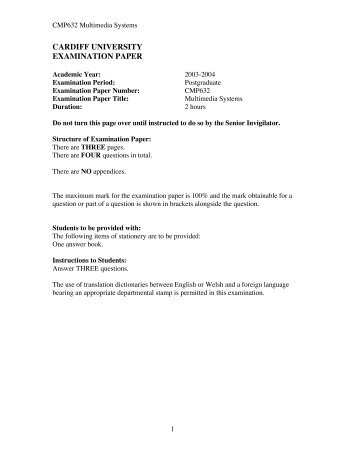 Cardiff law school exam papers