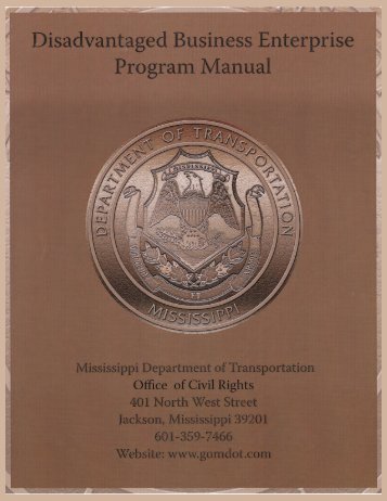 DBE Program Manual.pdf - Mississippi Department of Transportation