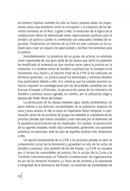 El legado de la verdad: La justicia penal en la transiciÃ³n peruana