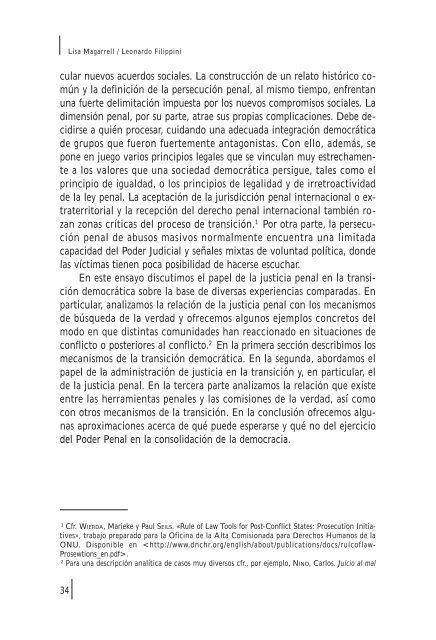 El legado de la verdad: La justicia penal en la transiciÃ³n peruana