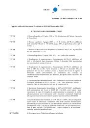 Delibera n. 73/2009, Verbale CdA n. 11/09 Oggetto: ratifica del ...