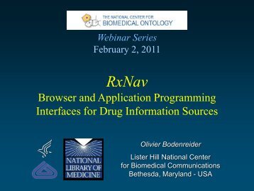 Browser and Application Programming Interfaces for Drug ...