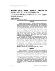 Analisis biaya terapi Diabetes mellitus di Rumah Sakit Dr. Sardjito ...