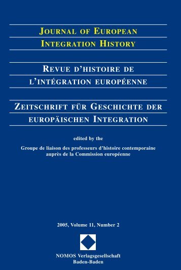 journal of european integration history revue d'histoire de l ...