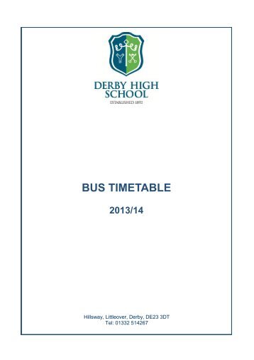 click here to see the bus timetable - Derby High School