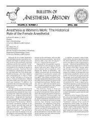 April 2006 - Anesthesia History Association