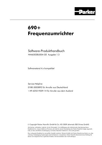 690+ Frequenzumrichter - Parker Hannifin GmbH