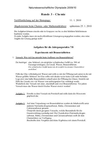 Aufgaben als PDF-Datei anzeigen - Gymnasium Melle