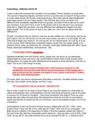 1 Connecting - Hebrews 10:24-25 I want to start this morning with a ...