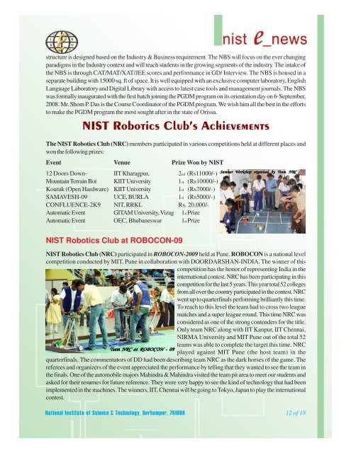 NIST e-NEWS(Vol 63, JUL 15, 2009) Special Edition