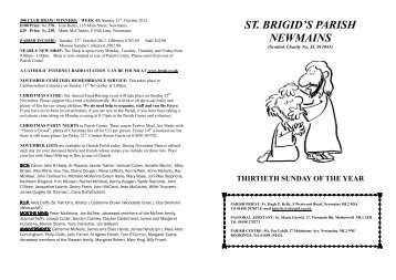 Parish Bulletin Sunday 28th October 2012.wps - Saint Brigid's ...