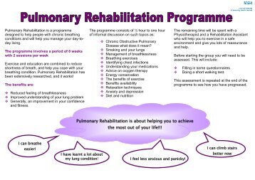 Pulmonary rehabilitation leaflet - Homerton University Hospital