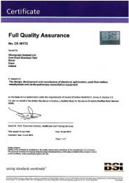Full Quality Assurance Certificate - Vitalograph