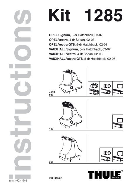 instructions 1285 Kit Roof Rack Supplies
