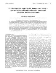 Phakometry and lens tilt and decentration using a custom ...