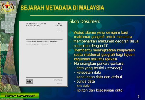 Metadata Implementation - Malaysia Geoportal