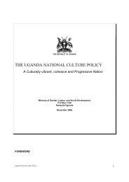 the uganda national culture policy - OCPA - Observatory of Cultural ...