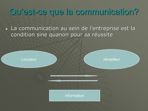 La communication et l'Entreprise Ou plutÃ´t Mon ... - Tunisie industrie