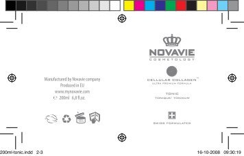 Manufactured by Novavie company Produced in EU www ...